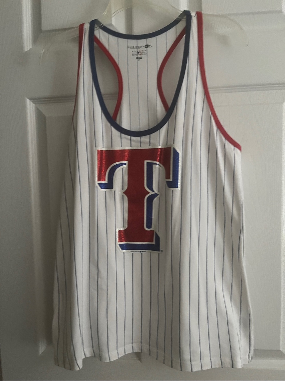 5th & OCEAN BY NEW ERA Texas Rangers Racerback Tank Top - Picture 3 of 11